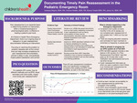 Documenting Timely Pain Reassessment in the Pediatric Emergency Room by Vanessa Alegria, Victoria Holden, Briana Toledo, and Jenny Vu