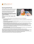 Starting Solid Foods by HealthyChildren.org