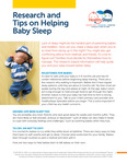 Research and Tips on Helping Baby Sleep by Healthy Steps