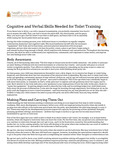 Cognitive and Verbal Skills Needed for Toilet Training by HealthyChildren.org