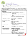 Caring for Substance Exposed Infants: Tips for Eating and Sleeping by The Rees-Jones Center for Foster Care Excellence