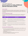 Early Childhood Special Education (ECSE)